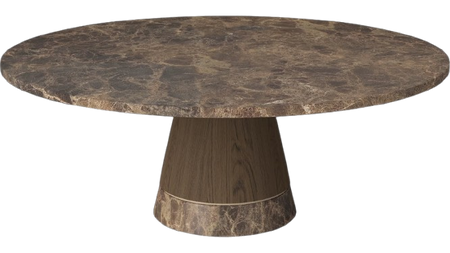 Stolik kawowy Bolia Piro Coffee Table Ø90cm ciemny dąb / marmur