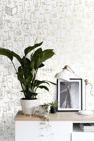 Tapeta Esta Home Black&White with a splash of gold - 139146