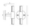 Uchwyt meblowy Buster+Punch T-BAR plate - srebrny