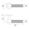 Klamka Aprile Molinia Slim R 7mm - czarna