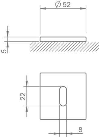 Rozeta Tupai - 4220 5SQ/T2 chrom