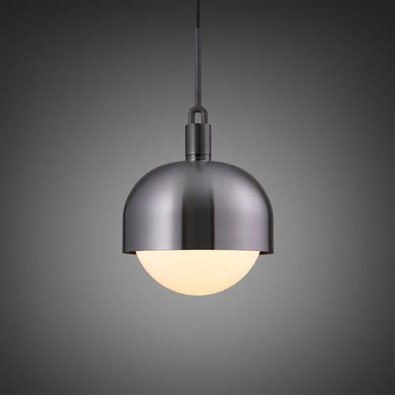 Lampa wisząca Buster+Punch Forked Pendant Shade Globe Opal Large gun metal/opal