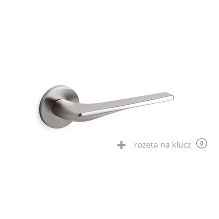 Klamka Olivari Twist stal nierdzewna + rozeta na klucz