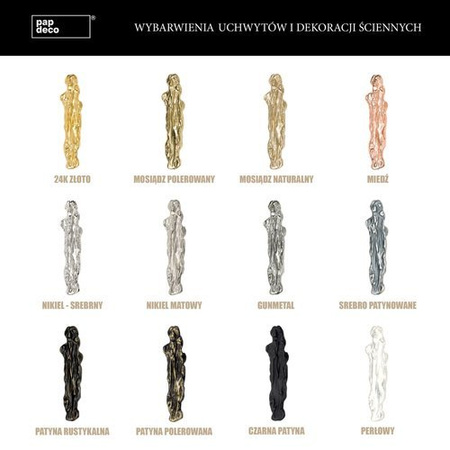 Uchwyt Pap Deco Tube XL mosiądz naturalny