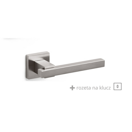 Klamka Olivari Bios stal nierdzewna + rozeta na klucz