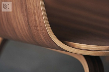 Krzesło Bolia Palm veneer lounge chair - dąb czarny