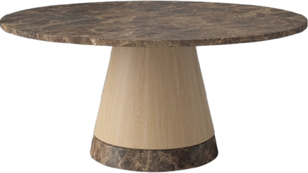 Stolik kawowy Bolia Piro Coffee Table Ø90cm dąb bielony / marmur