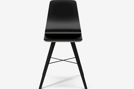 Krzesło Bolia Beaver dining chair - czarny laminat/dąb czarny