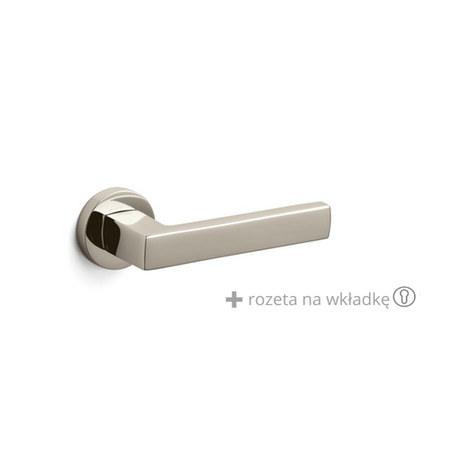 Klamka Olivari Planet nikiel + rozeta na wkładkę