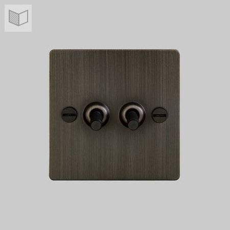 Przełącznik Buster+Punch 2G brązowy