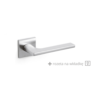 Klamka Olivari Lotus Q chrom satyna + rozeta na wkładkę 