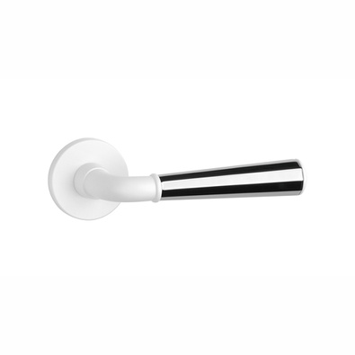 Klamka Aprile Marigold Slim R 7mm - biały/chrom