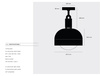 Lampa sufitowa Buster+Punch Forked Ceiling Shade Globe Opal Medium stalowy palony/opal
