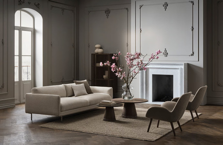 Stolik kawowy Bolia Piro Coffee Table Ø60cm dąb fornir / marmur