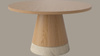 Stolik kawowy Bolia Piro Coffee Table Ø60cm dąb fornir / trawertyn