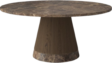 Stolik kawowy Bolia Piro Coffee Table Ø90cm ciemny dąb / marmur