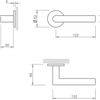 Klamka Tupai - 4200/202 5S chrom