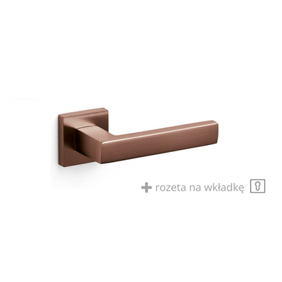 Klamka Olivari Planet Q miedź satyna + rozeta na wkładkę 