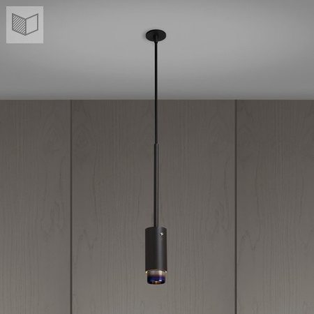 Lampa wisząca Buster + Punch Exhaust linear grafit/stalowy palony