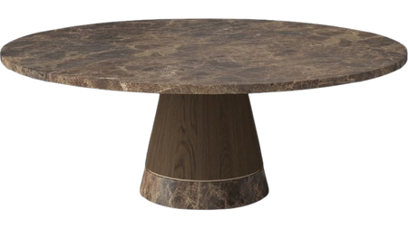 Stolik kawowy Bolia Piro Coffee Table Ø90cm ciemny dąb / marmur