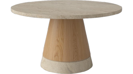 Stolik kawowy Bolia Piro Coffee Table Ø60cm dąb / trawertyn