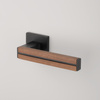 Klamka APRILE IMPERATA ROZETA Q SLIM 7MM BK/WALNUT WOOD - czarny matowy / drewno orzechowe