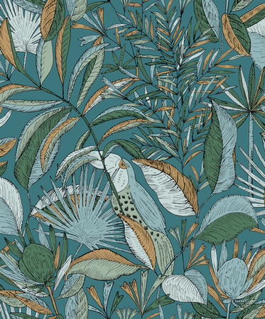 Tapeta Caselio Nos Gravures - Jardin De Bel Air 103016749