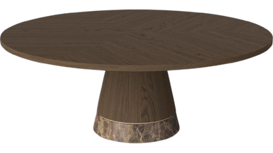 Stolik kawowy Bolia Piro Coffee Table Ø90cm ciemny dąb fornir / marmur