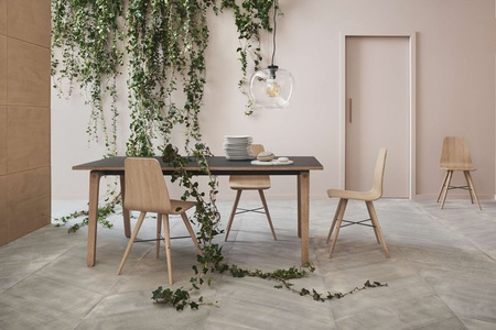 Krzesło Bolia Beaver dining chair - biały laminat/dąb olejowany