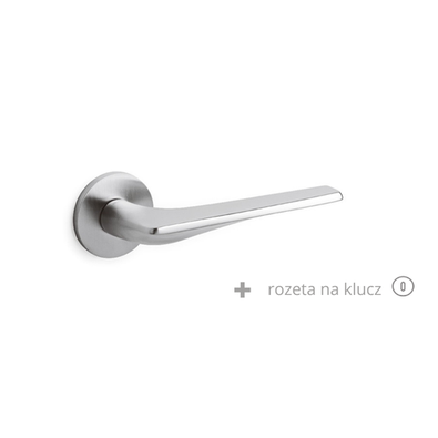 Klamka Olivari Twist chrom satyna + rozeta na klucz