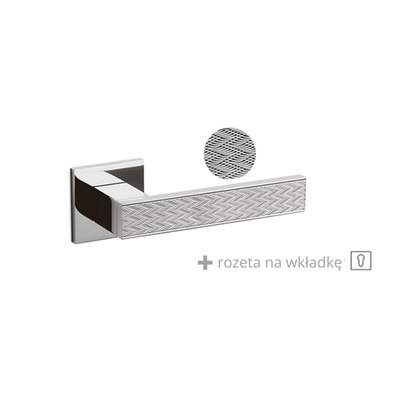 Klamka Olivari Diana Chevron chrom + rozeta na wkładkę 