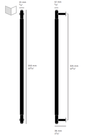Uchwyt meblowy Buster+Punch Pull Bar Linear - złoty L-35cm