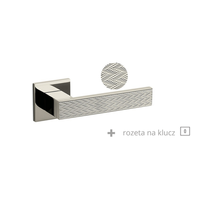 Klamka Olivari Diana Chevron nikiel + rozeta na klucz