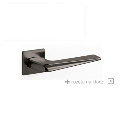 Klamka Olivari Chevron antracyt satyna + rozeta na klucz