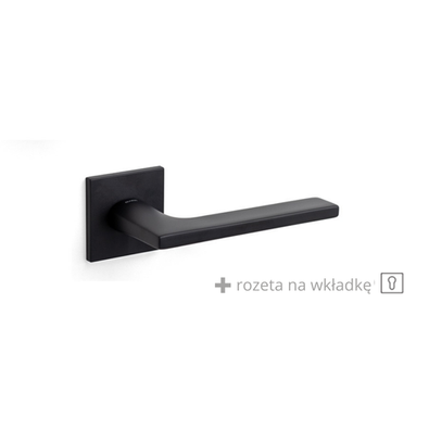 Klamka Olivari Lotus Q czarny + rozeta na wkładkę 