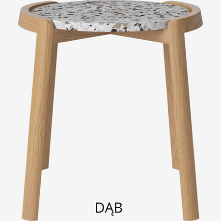 Stolik kawowy Bolia Mix Coffee table Ø46cm - biały terazzo