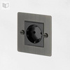 Gniazdo wtykowe Buster+Punch 1G Euro Socket brązowe