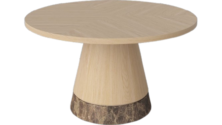 Stolik kawowy Bolia Piro Coffee Table Ø60cm dąb bielony fornir / marmur