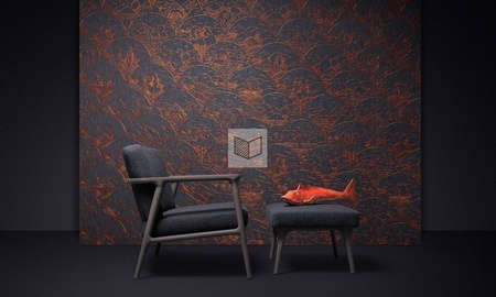 Tapeta Arte Moooi Wallcovering Tokyo Blue - Indigo Macaque MO3001