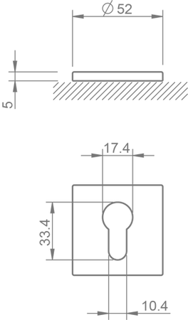 Rozeta Tupai - 4230 5SQ/T1 patyna antyczna mat