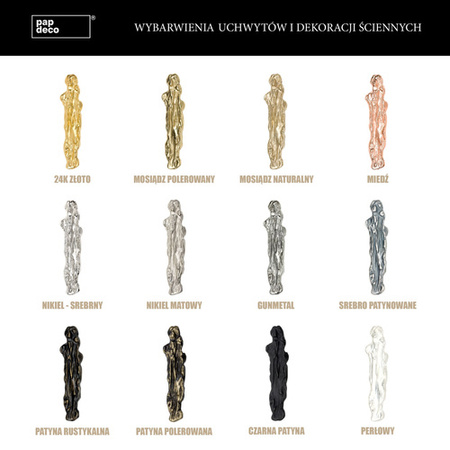 Uchwyt Pap Deco Rondo Art 0,5 S mosiądz naturalny