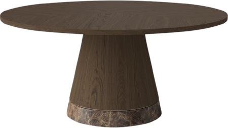 Stolik kawowy Bolia Piro Coffee Table Ø90cm ciemny dąb fornir / marmur