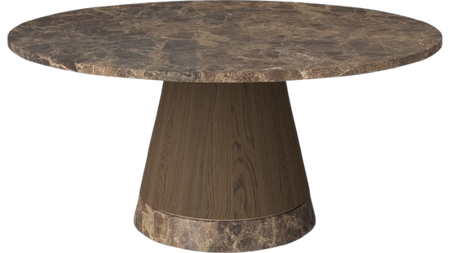 Stolik kawowy Bolia Piro Coffee Table Ø90cm ciemny dąb / marmur