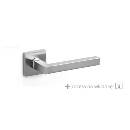 Klamka Olivari Time Q chrom satyna + rozeta na wkładkę 