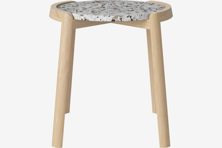 Stolik kawowy Bolia Mix Coffee table Ø46cm - biały terazzo