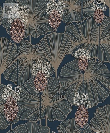 Tapeta Boras Tapeter Eastern Simplicity - Umbrella Leaves 3118