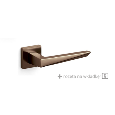 Klamka Olivari Sky Q brąz satyna + rozeta na wkładkę 