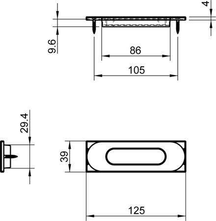 Uchwyt do drzwi przesuwnych Tupai 4052 03 - chrom