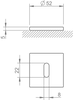 Rozeta Tupai - 4220 5SQ/T3 chrom