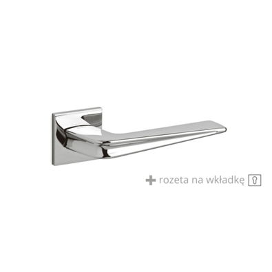 Klamka Olivari Chevron chrom + rozeta na wkładkę